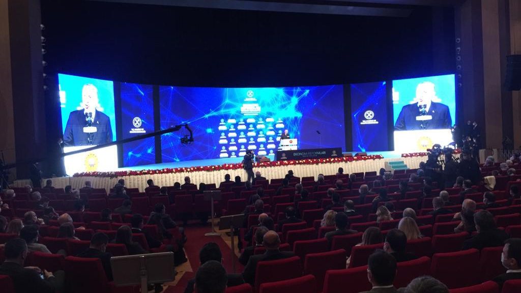 SAYIN CUMHURBAŞKANIMIZ RECEP TAYYİP ERDOĞAN’IN LİDERLİĞİNDE GERÇEKLEŞTİRİLEN EKONOMİ REFORMLARI TANITIM TOPLANTISINA TESKOMB GENEL BAŞKANIMIZ SAYIN A.KADİR AKGÜL İLE KATILDIK