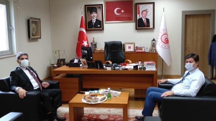 TİCARET BAKANLIĞI ESNAF, SANATKARLAR VE KOOPERATİFÇİLİK GENEL MÜDÜRÜ SAYIN NECMETTİN ERKAN’I ZİYARETİMİZ